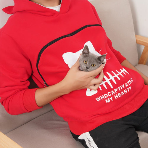 Cat Lovers Hoodie Cuddle Pouch